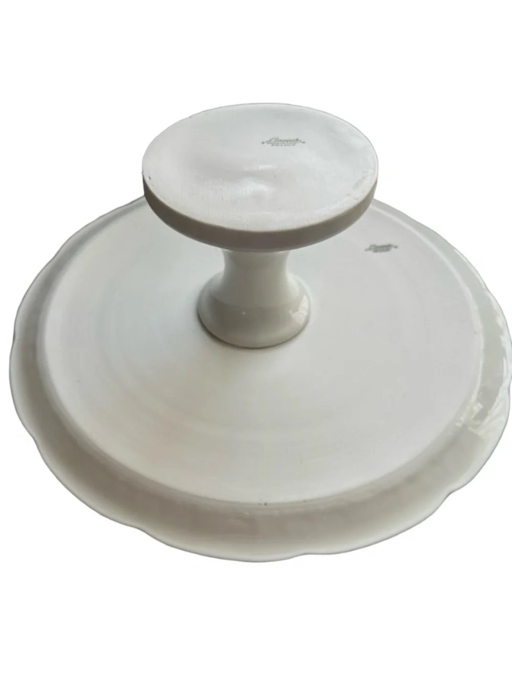 LIMOGES FRANCE Vintage Porcelain Cake Plate Pedestal 11.5” Rare Collectible